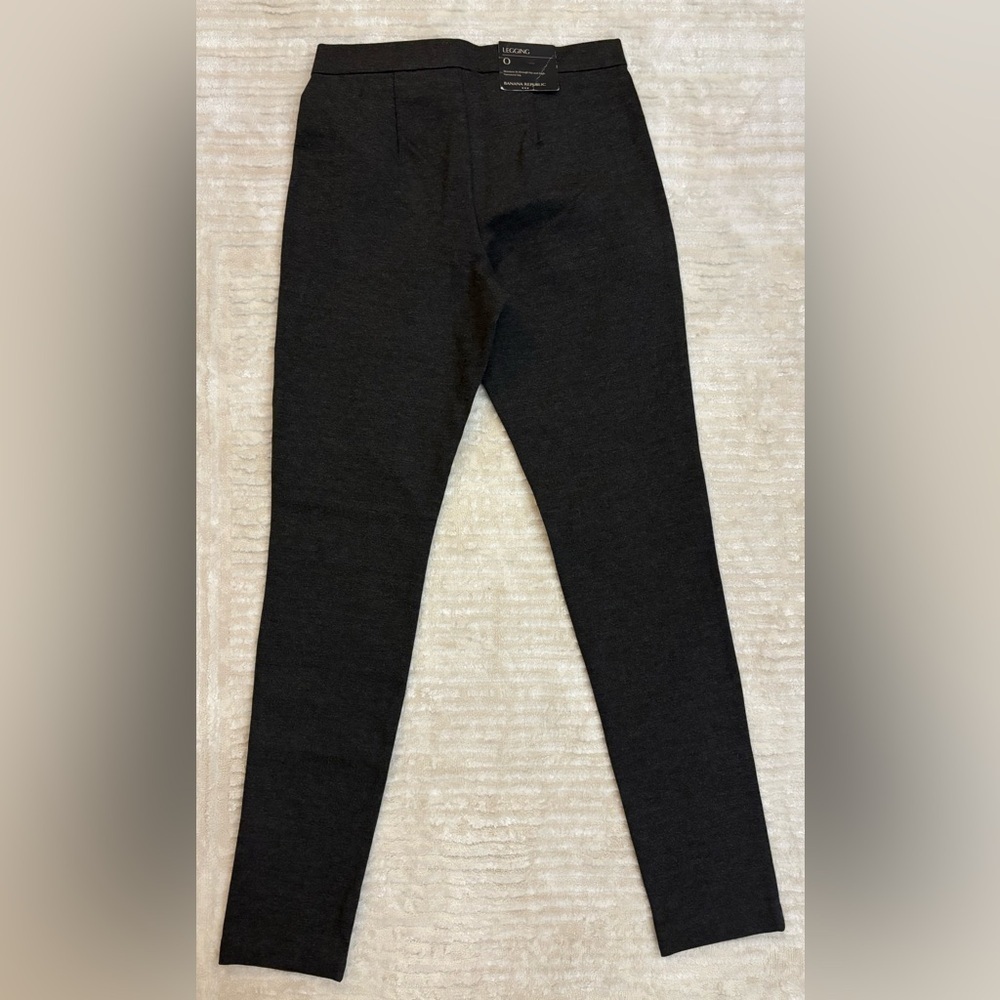 NWT - Banana Republic Premium Ponte Legging in Charcoal Heather Grey - Size 0 - Picture 4 of 5